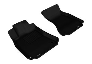 Audi S5 Floor Mats - Front - 3D MAXpider - Kagu - Black - `09-`17
